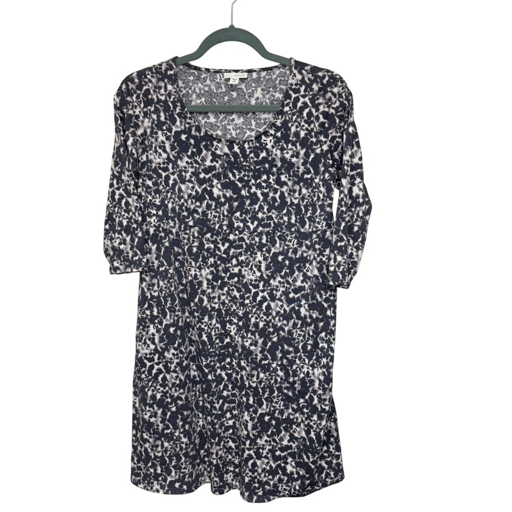 Pure Jill Women's Baby Doll Dress XS Petite Knit Watercolor Tye Dye Print